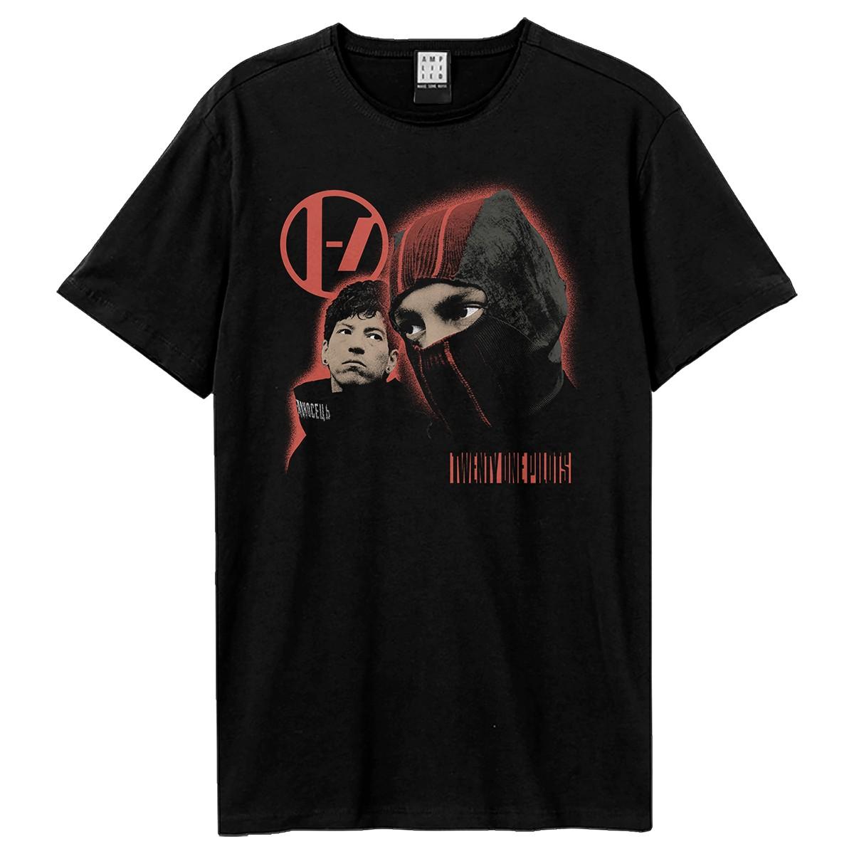 Black - Front - Amplified Unisex Adult Glow Twenty One Pilots T-Shirt