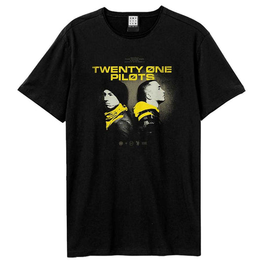 Black - Front - Amplified Unisex Adult Back To Back Twenty One Pilots T-Shirt
