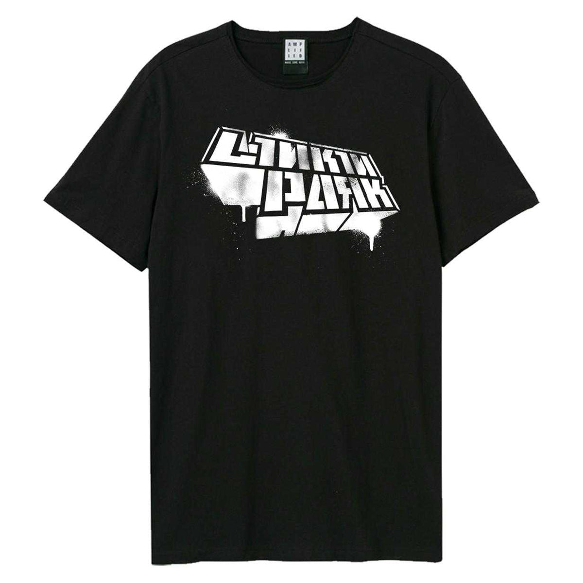 Black - Front - Amplified Unisex Adult Reanimation Linkin Park Logo T-Shirt