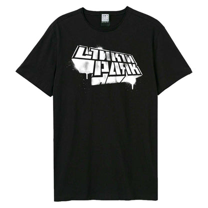 Black - Front - Amplified Unisex Adult Reanimation Linkin Park Logo T-Shirt