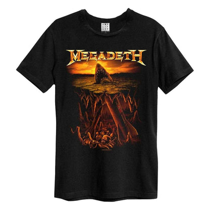Black - Front - Amplified Unisex Adult Shark Nukes Megadeth T-Shirt