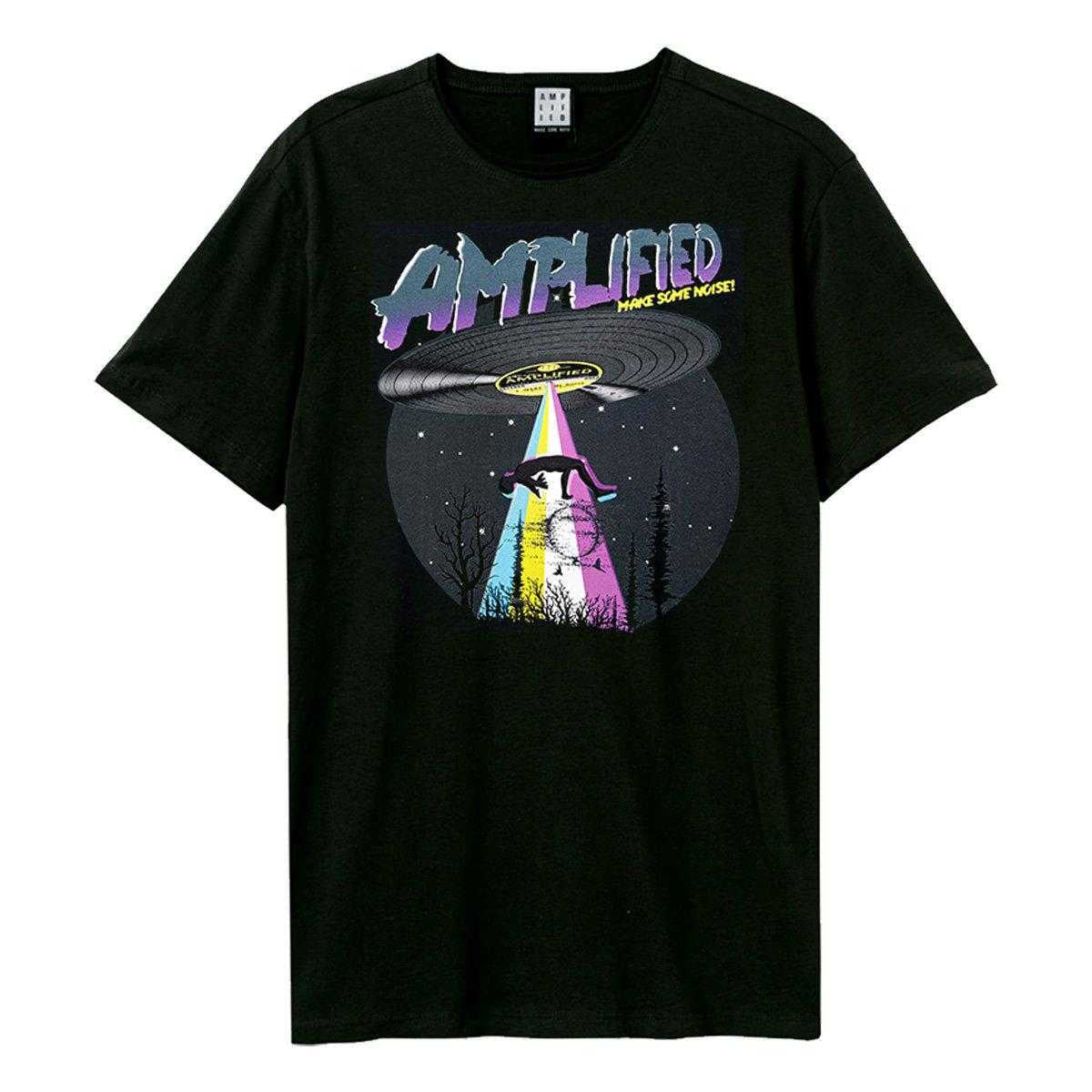 Black - Front - Amplified Unisex Adult Recorded Abduction T-Shirt