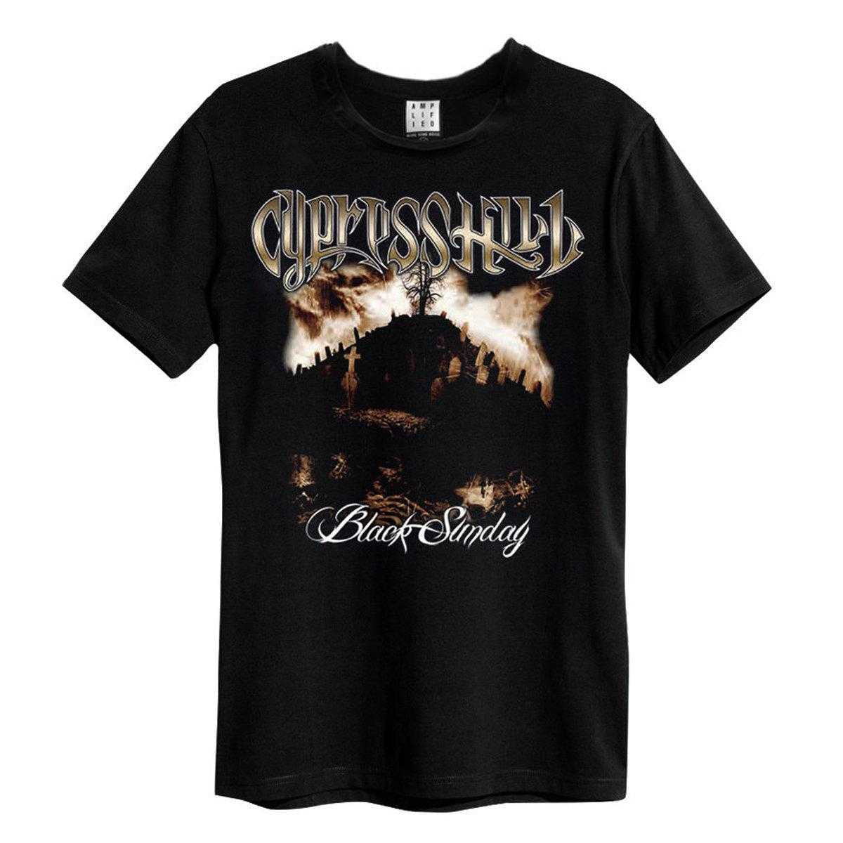 Black - Front - Amplified Unisex Adult Black Sunday Cypress Hill T-Shirt