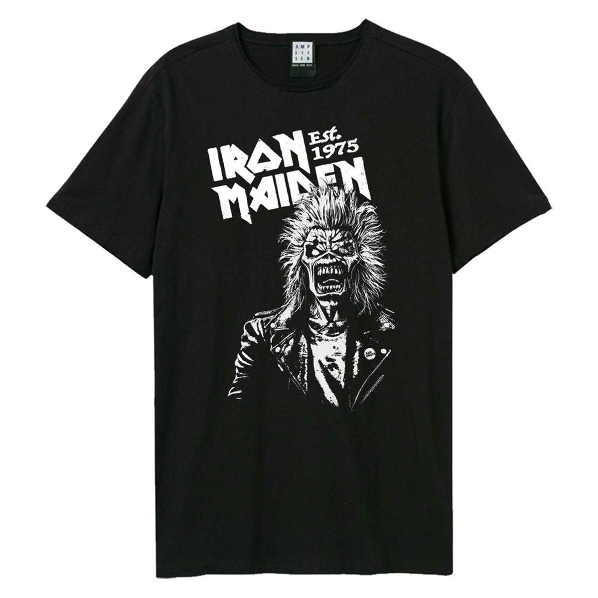 Black - Front - Amplified Unisex Adult 50th One Eddie Iron Maiden T-Shirt