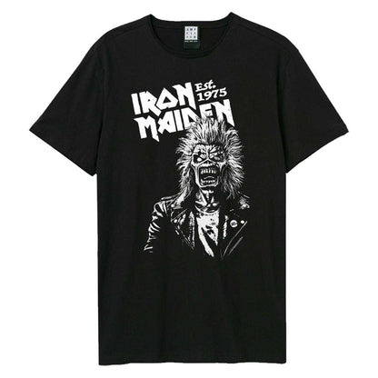 Black - Front - Amplified Unisex Adult 50th One Eddie Iron Maiden T-Shirt
