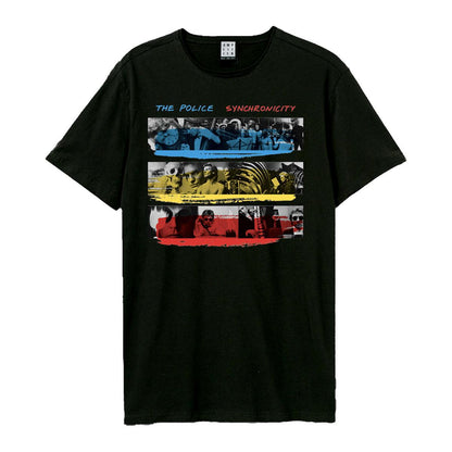Black - Front - Amplified Unisex Adult Synchronicity The Police T-Shirt
