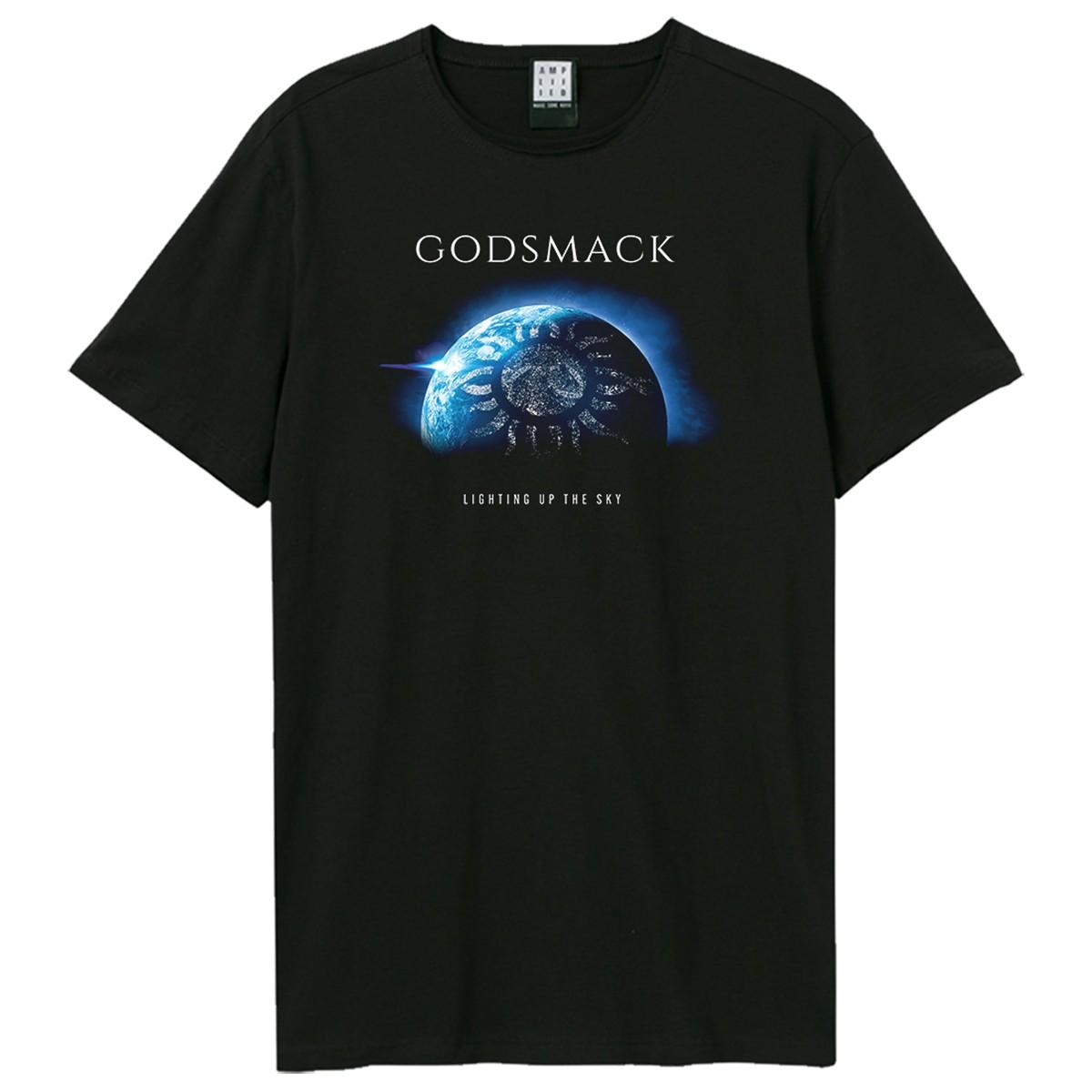 Black - Front - Amplified Unisex Adult Lighting Up The Sky Godsmack T-Shirt