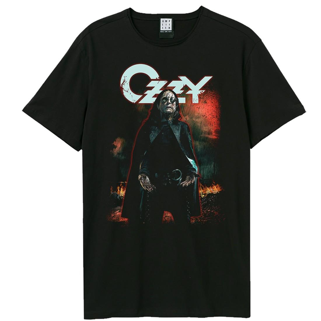 Black - Front - Amplified Unisex Adult Halloween Cape Ozzy Osbourne T-Shirt