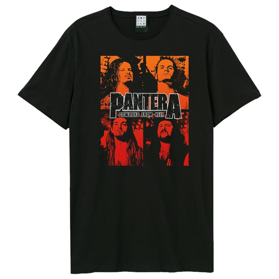 Black - Front - Amplified Unisex Adult Cowboys Square Pantera T-Shirt