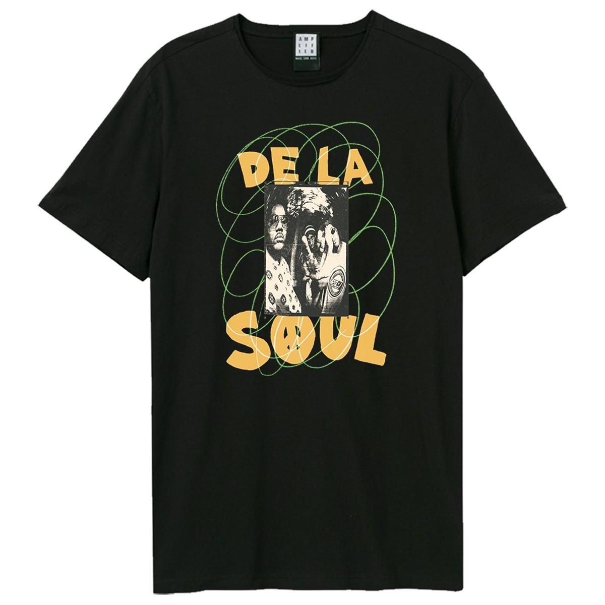 Black - Front - Amplified Unisex Adult Scribble De La Soul T-Shirt