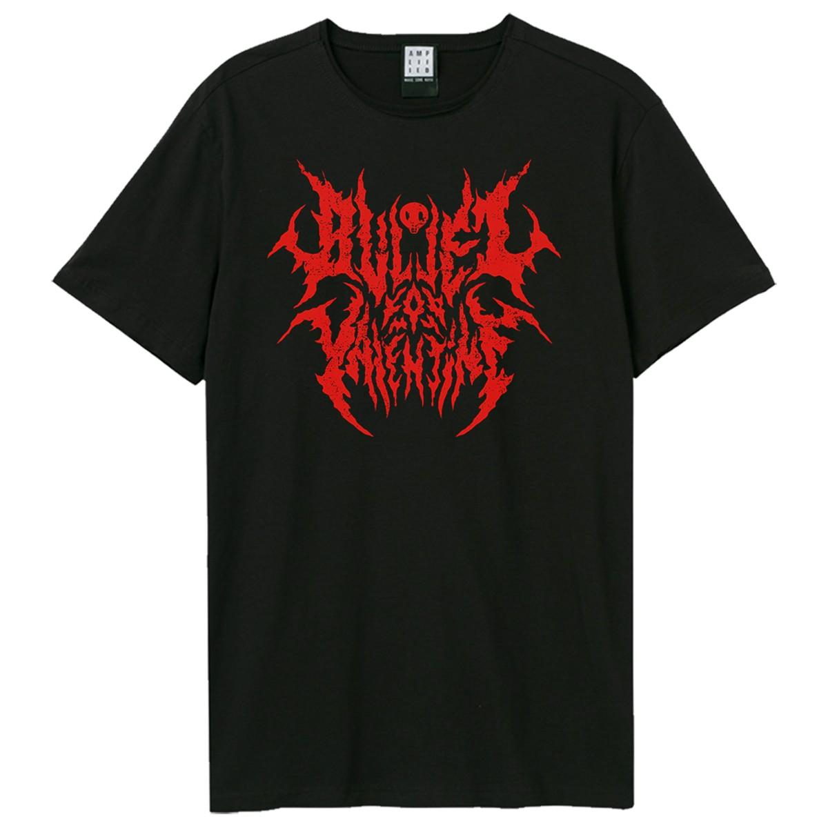 Black - Front - Amplified Unisex Adult Black Metal Font Bullet For My Valentine T-Shirt