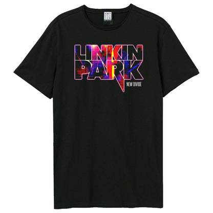 Black - Front - Amplified Unisex Adult New Divide Linkin Park T-Shirt