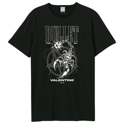 Black - Front - Amplified Unisex Adult Flail Scorpion Bullet For My Valentine T-Shirt