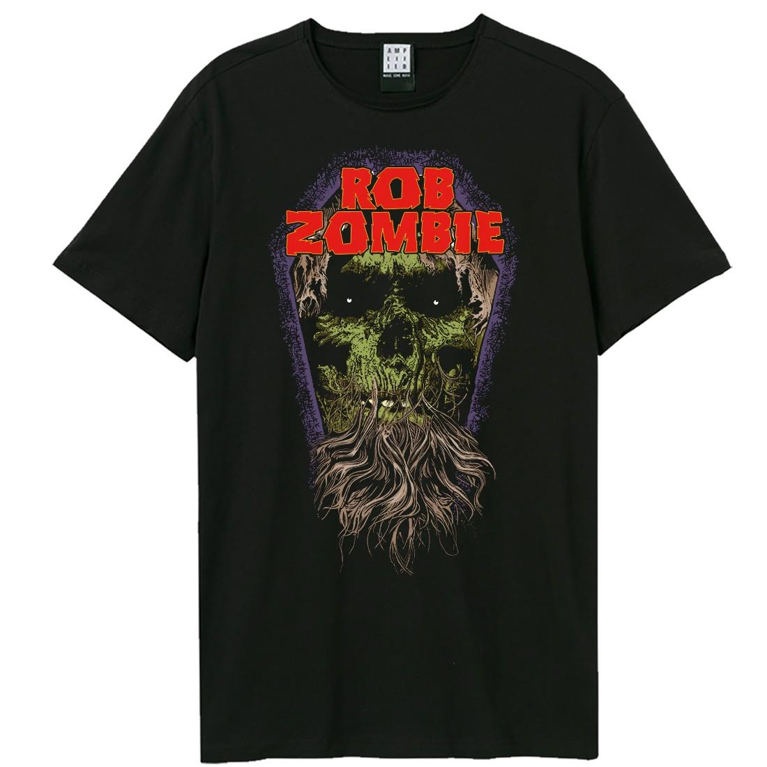Black - Front - Amplified Unisex Adult Green Zombie Rob Zombie Halloween T-Shirt