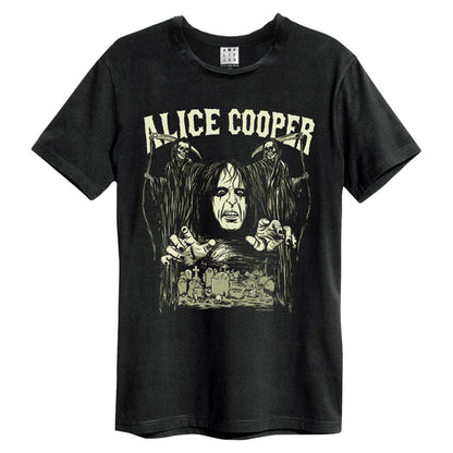 Black - Front - Amplified Unisex Adult Reapers Alice Cooper T-Shirt