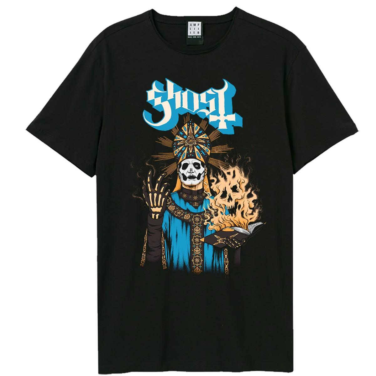 Black - Front - Amplified Unisex Adult Ghost Halloween T-Shirt