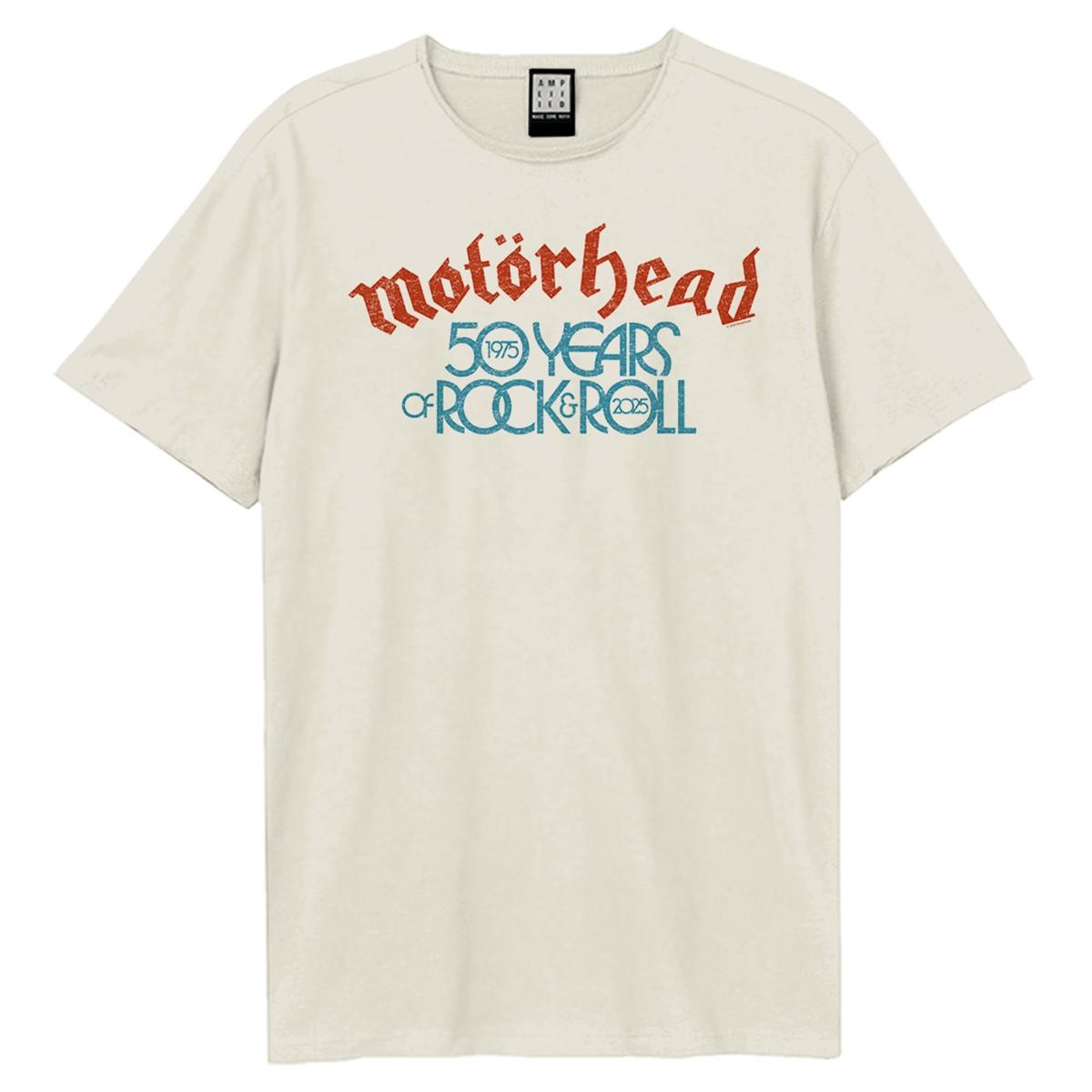 Vintage White - Front - Amplified Unisex Adult 50th Lock Up Motorhead T-Shirt