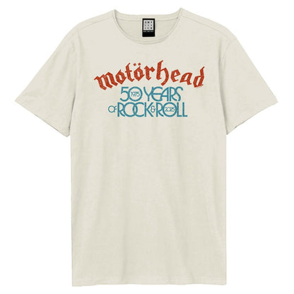 Vintage White - Front - Amplified Unisex Adult 50th Lock Up Motorhead T-Shirt