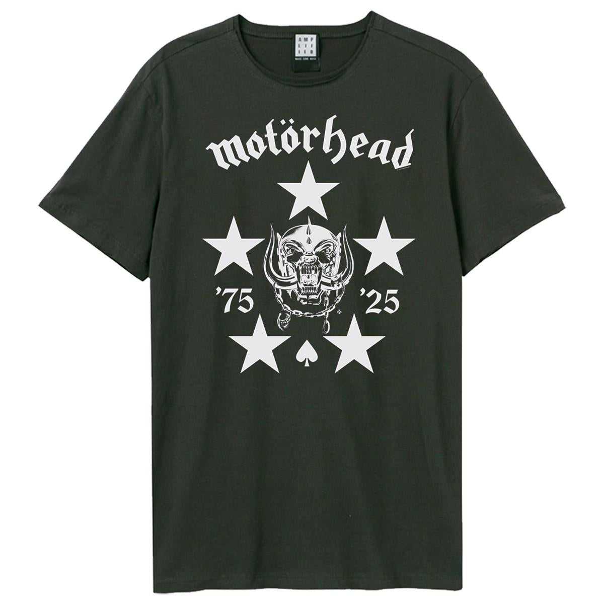 Charcoal - Front - Amplified Unisex Adult 50th Motorhead Stars T-Shirt
