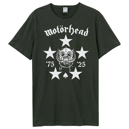 Charcoal - Front - Amplified Unisex Adult 50th Motorhead Stars T-Shirt
