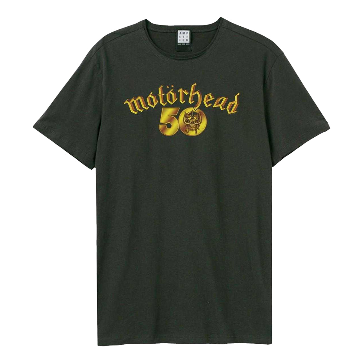 Charcoal - Front - Amplified Unisex Adult 50th T-Shirt