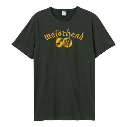 Charcoal - Front - Amplified Unisex Adult 50th T-Shirt