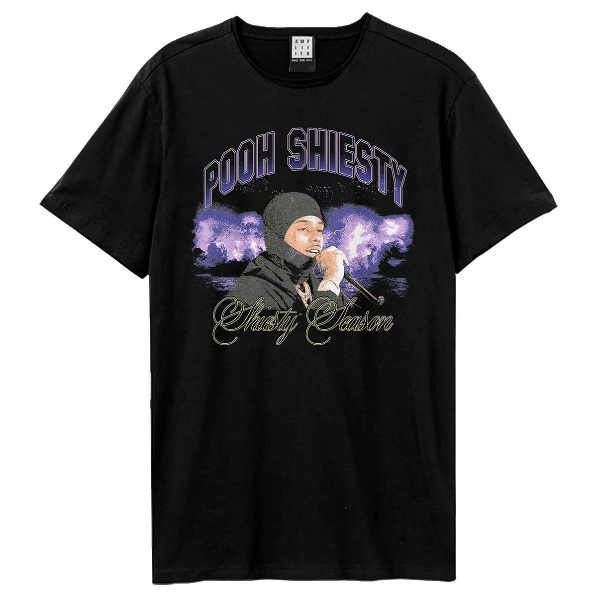 Black - Front - Amplified Unisex Adult Lightning Pooh Shiesty T-Shirt