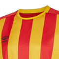 Vermillion-Yellow - Side - Umbro Boys Milan Striped Jersey