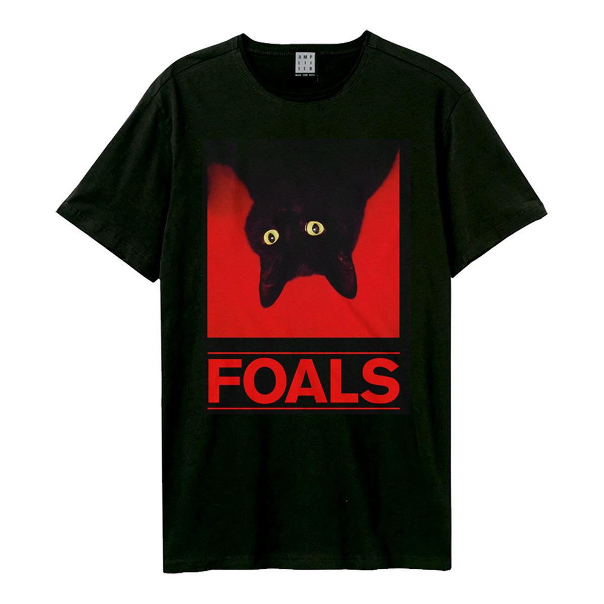 Black - Front - Amplified Unisex Adult Black Cat Foals T-Shirt