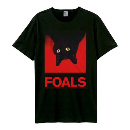 Black - Front - Amplified Unisex Adult Black Cat Foals T-Shirt