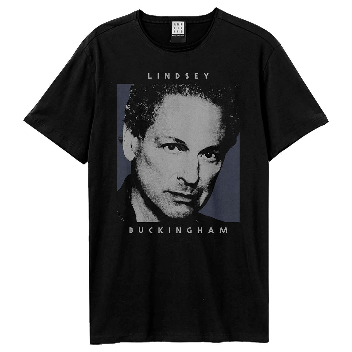 Black - Front - Amplified Unisex Adult Profile Lindsey Buckingham T-Shirt
