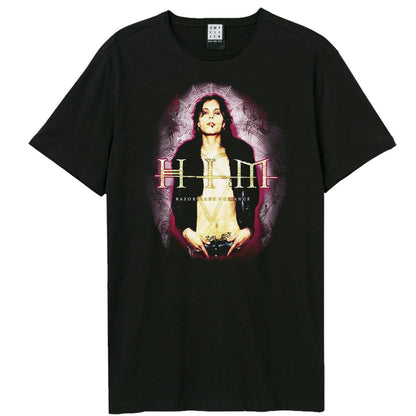 Black - Front - Amplified Unisex Adult Razorblade Romance HIM T-Shirt