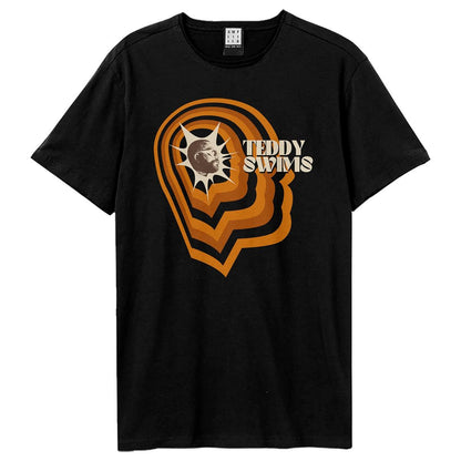 Black - Front - Amplified Unisex Adult Bang Teddy Swims T-Shirt
