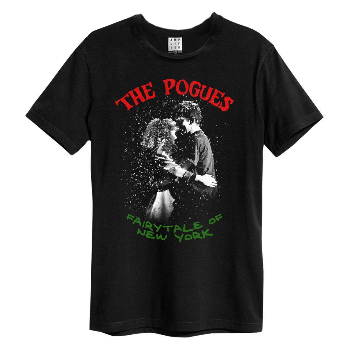 Black - Front - Amplified Unisex Adult Fairytale In Colour The Pogues T-Shirt