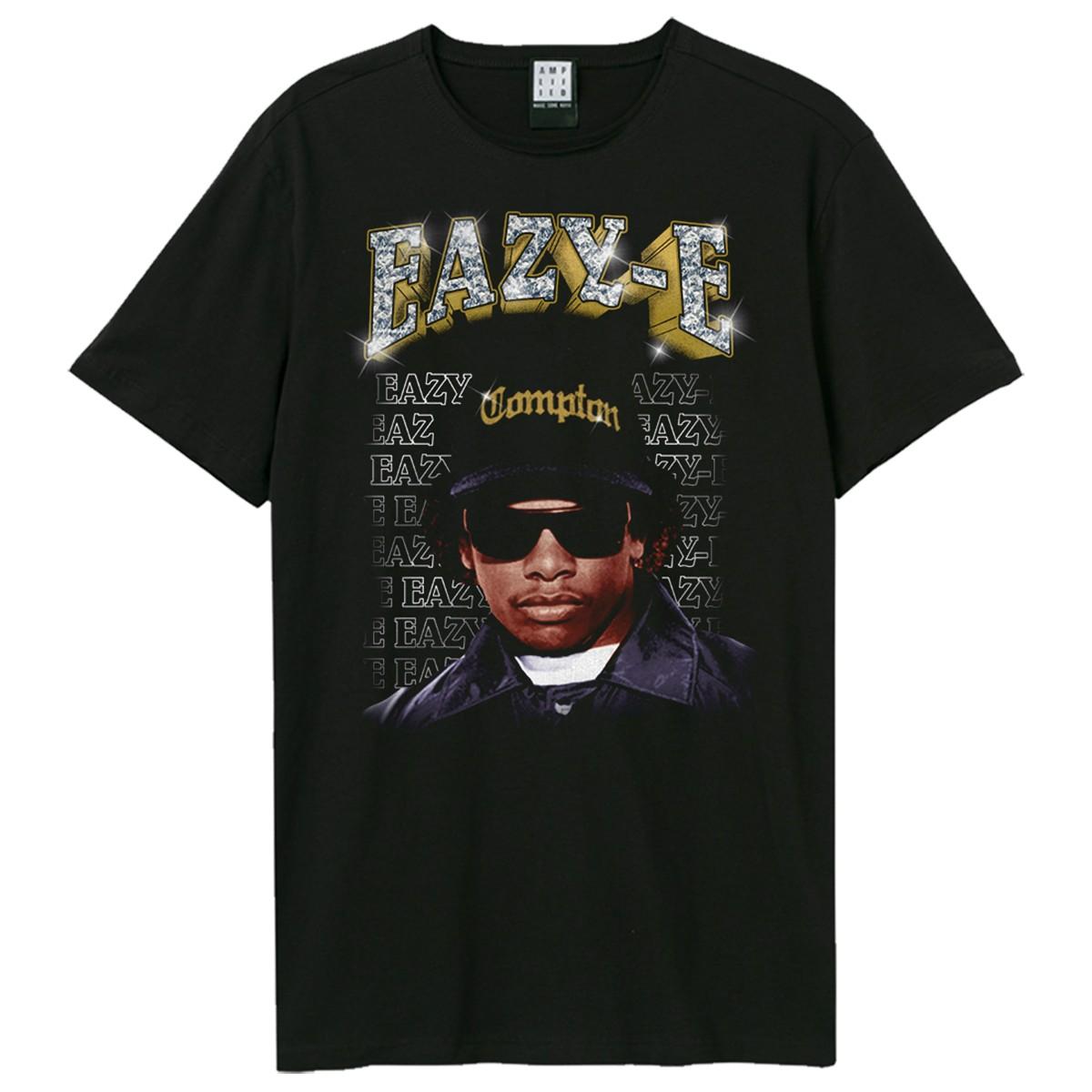 Black - Front - Amplified Unisex Adult Bling Father Eazy-E T-Shirt
