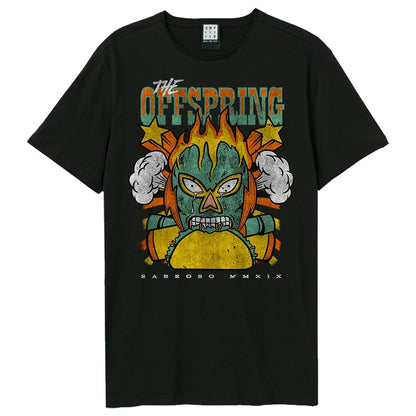 Black - Front - Amplified Unisex Adult Sabroso Flame The Offspring T-Shirt