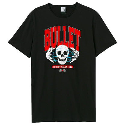 Black - Front - Amplified Unisex Adult Electric Skull Bullet For My Valentine T-Shirt