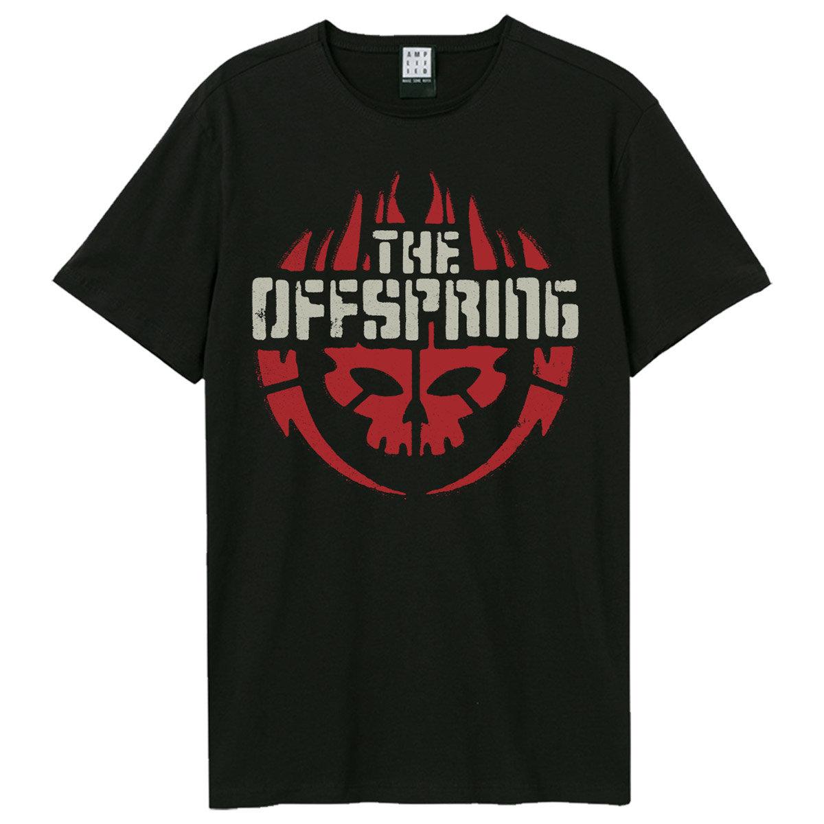 Black - Front - Amplified Unisex Adult Skull Logo The Offspring T-Shirt