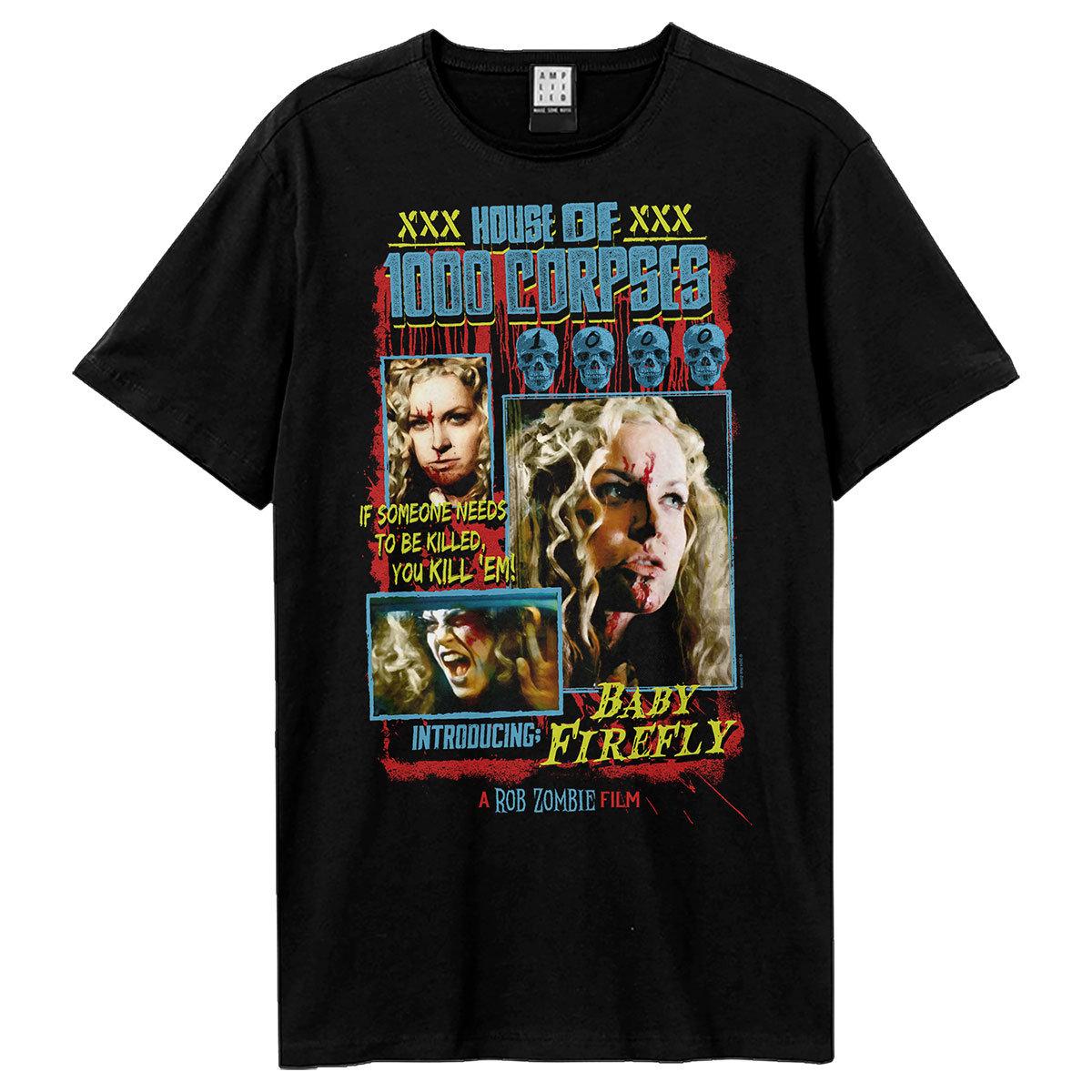Black - Front - Amplified Unisex Adult House Of 1000 Corpses Baby Firefly Rob Zombie T-Shirt