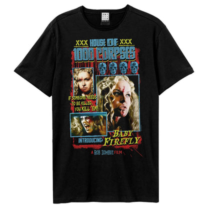 Black - Front - Amplified Unisex Adult House Of 1000 Corpses Baby Firefly Rob Zombie T-Shirt