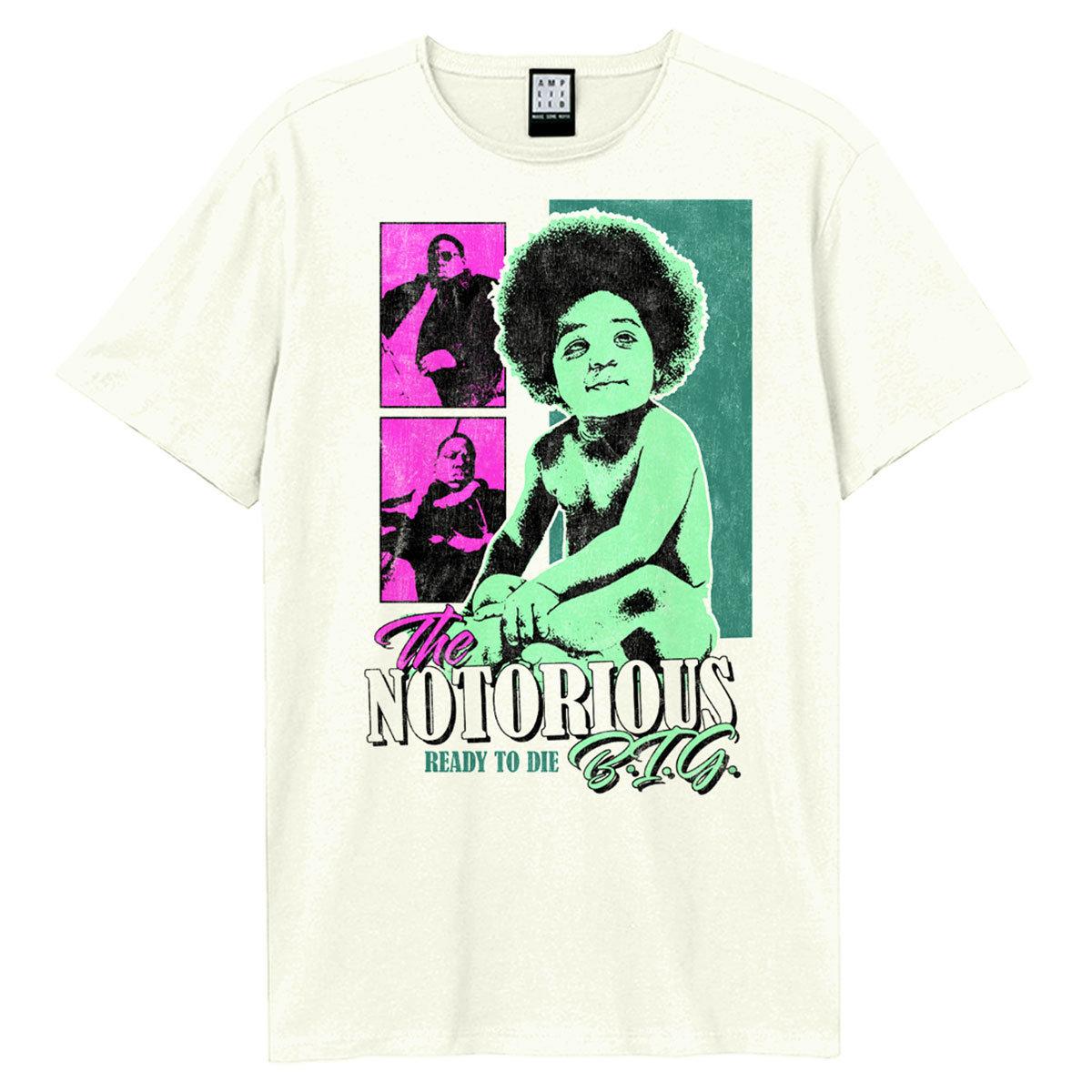 Vintage White - Front - The Notorious B.I.G Unisex Adult Ready To Die Baby Biggie T-Shirt