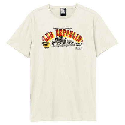 Vintage White - Front - Amplified Unisex Adult Express Led Zeppelin T-Shirt