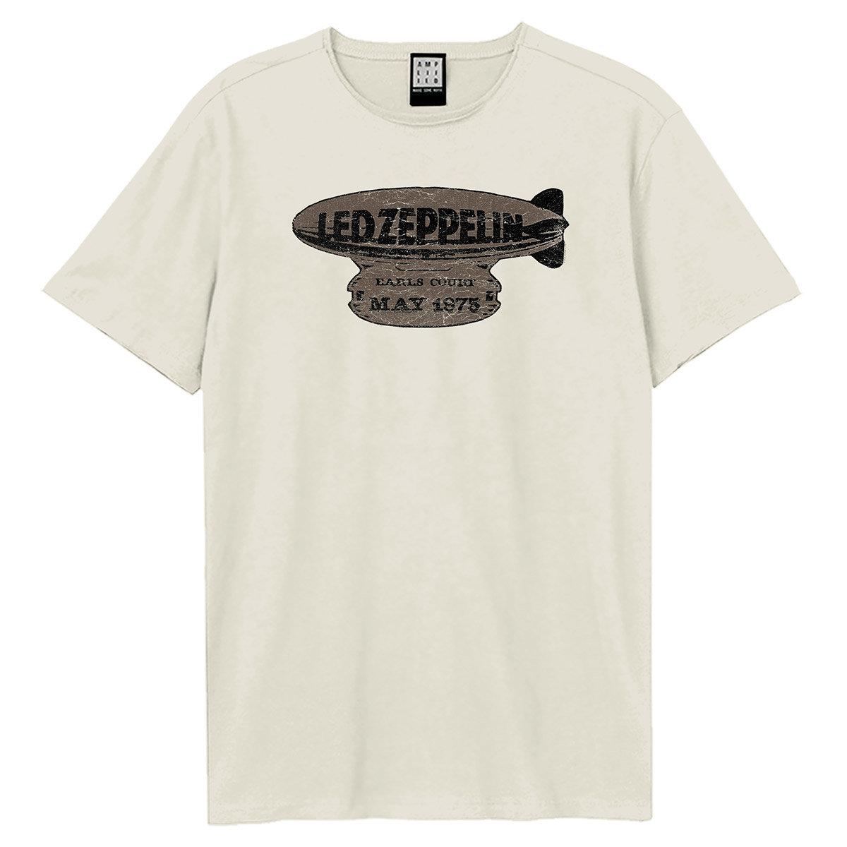 Vintage White - Front - Amplified Unisex Adult May 1975 Led Zeppelin T-Shirt