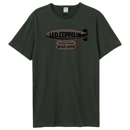 Charcoal - Front - Amplified Unisex Adult May 1975 Led Zeppelin T-Shirt