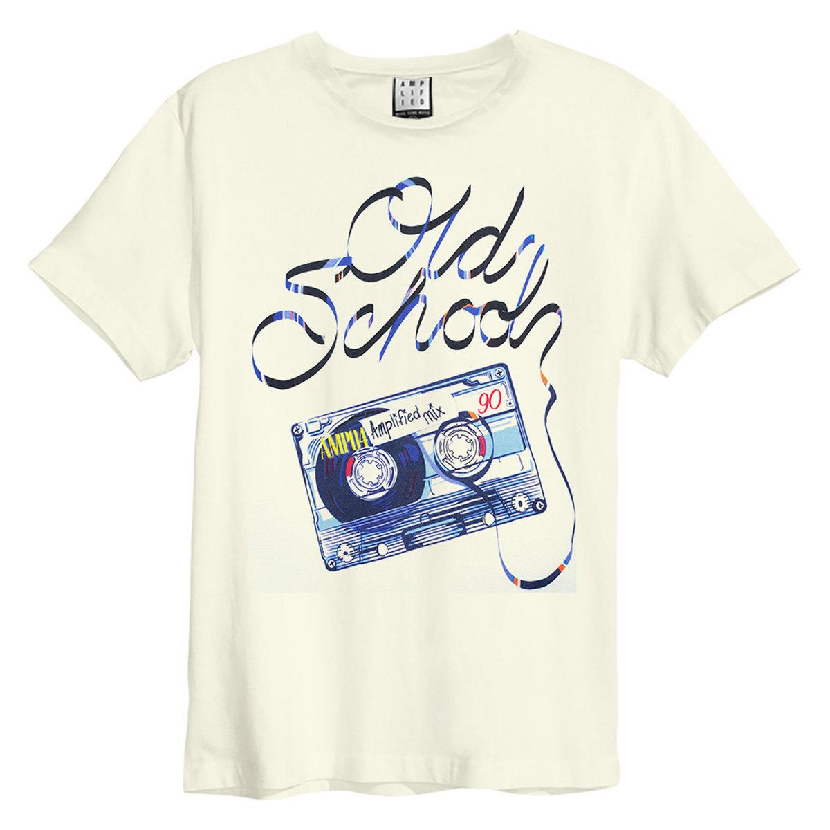 Vintage White - Front - Amplified Unisex Adult Old School Audio A Vintage T-Shirt