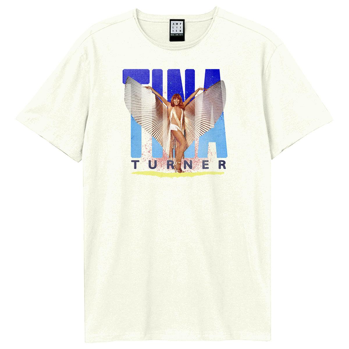 Vintage White - Front - Amplified Unisex Adult Angelic Tina Turner T-Shirt