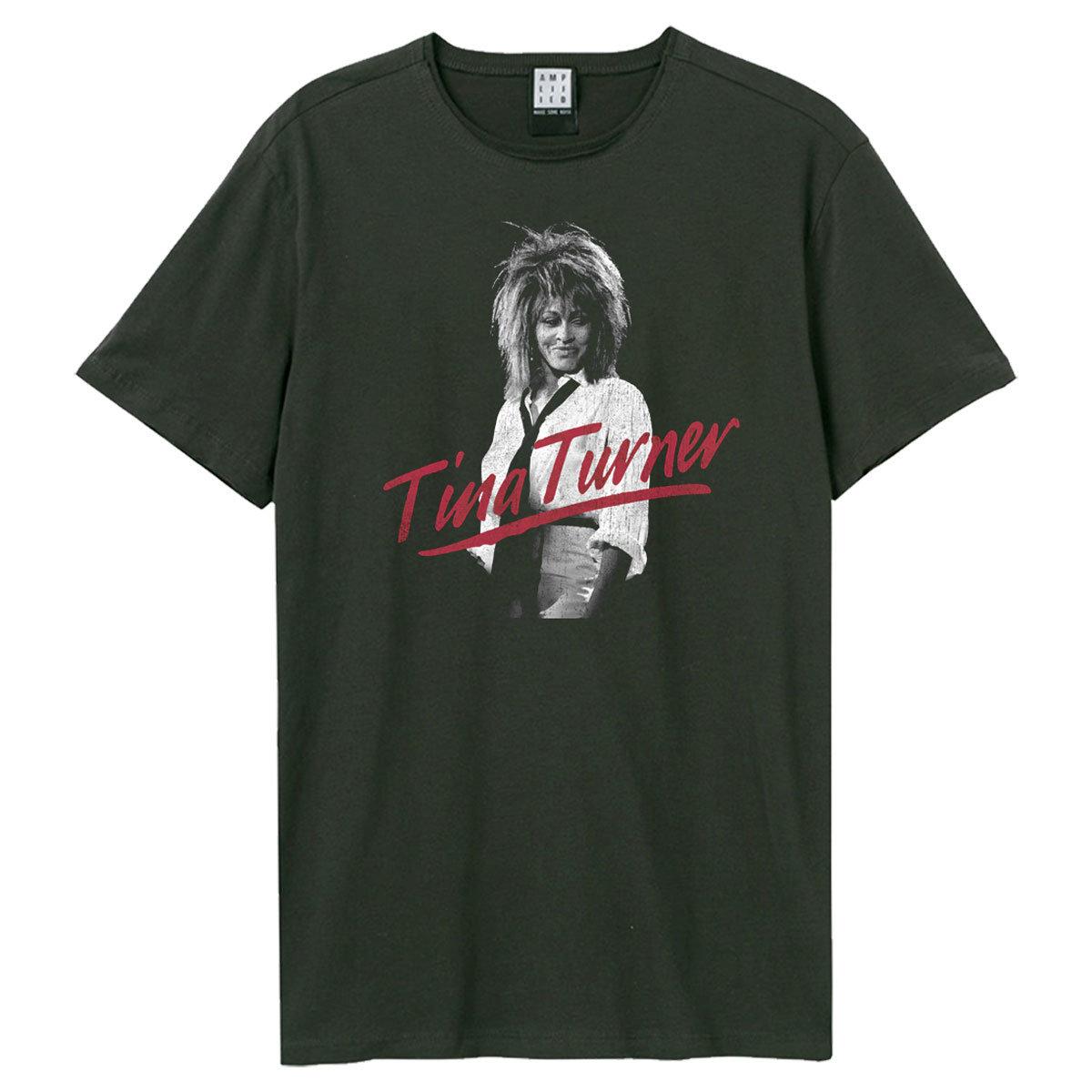 Charcoal - Front - Amplified Unisex Adult Tie Affair Tina Turner T-Shirt