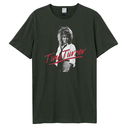 Charcoal - Front - Amplified Unisex Adult Tie Affair Tina Turner T-Shirt