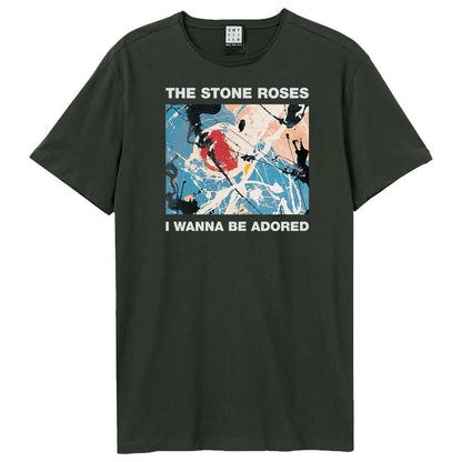 Charcoal - Front - Amplified Unisex Adult I Wanna Be Adored The Stone Roses T-Shirt