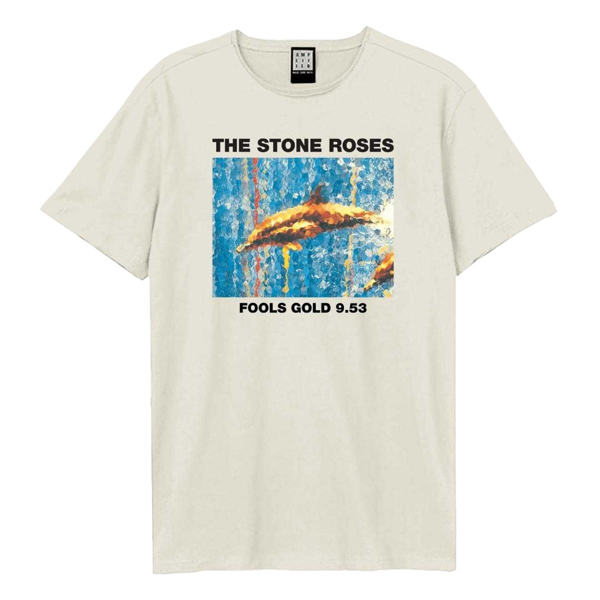 Vintage White - Front - Amplified Unisex Adult Fools Gold The Stone Roses T-Shirt